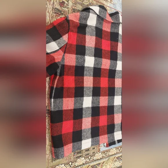 Calvin Klein Red and Black Plaid Jacket - Picture 9 of 10